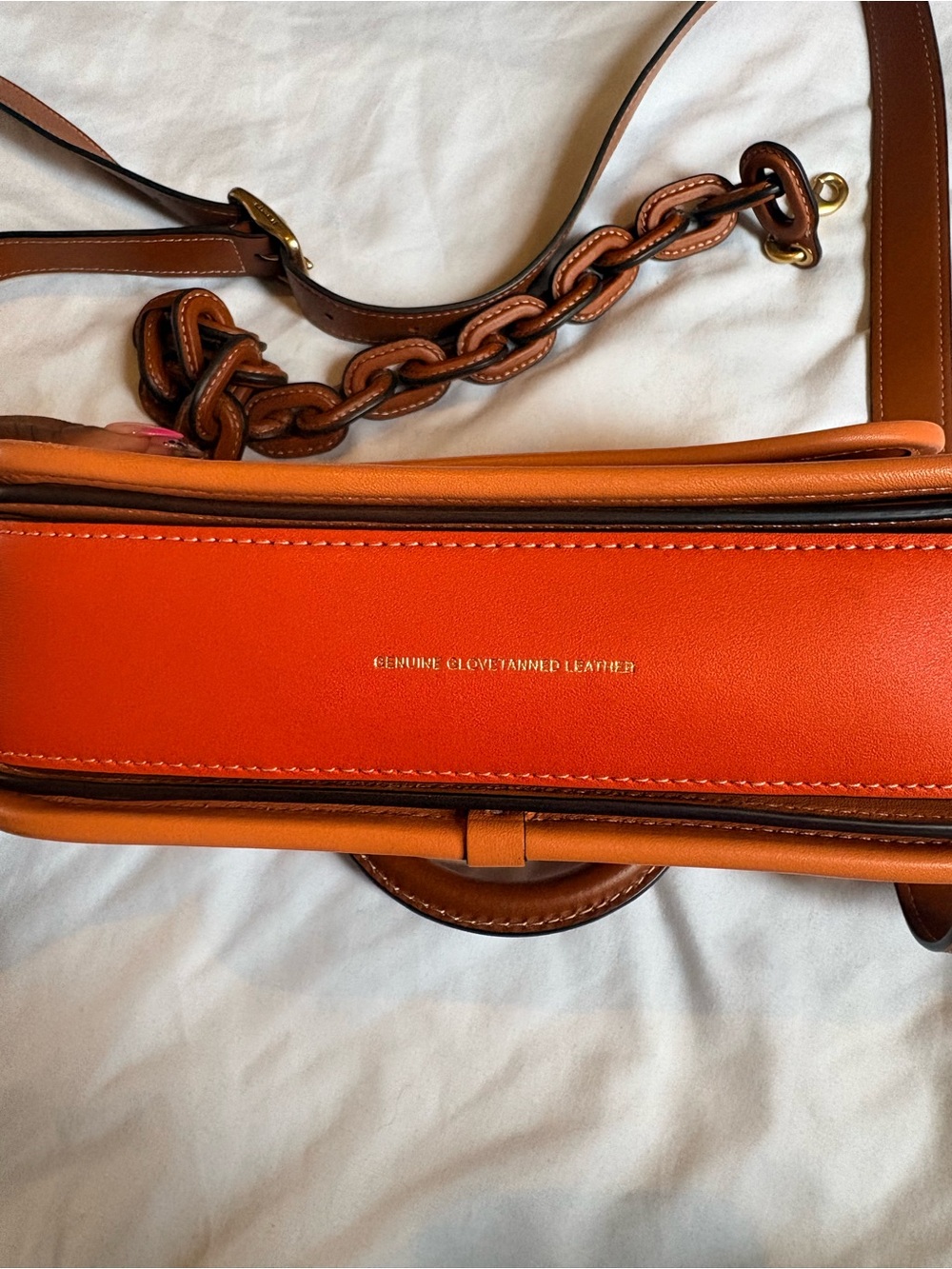Coach Orange Leather Rogue Top-Handle Satchel with Matching Wallet - Picture 5 of 5